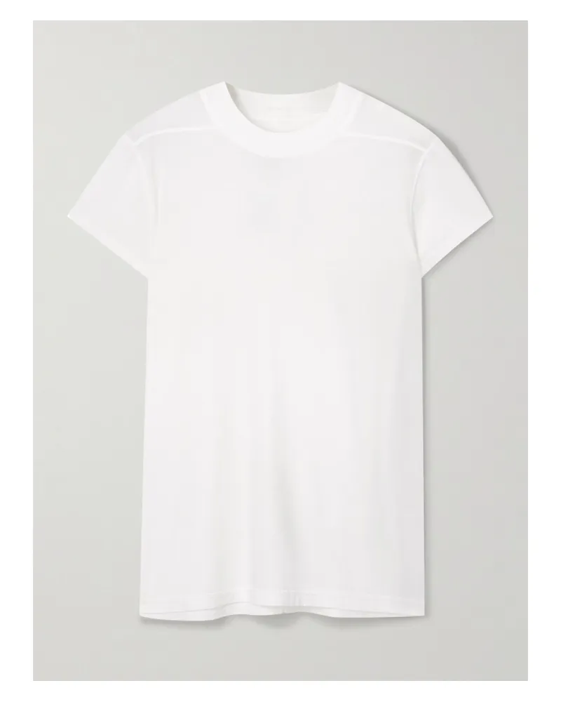 Rick Owens T-shirt Aus Baumwoll-jersey - Weiß Weiß