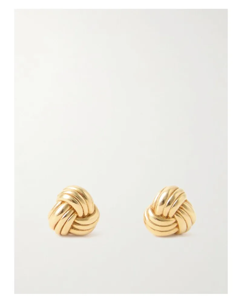 Bottega Veneta Knot Vergoldete Ohrstecker Gold