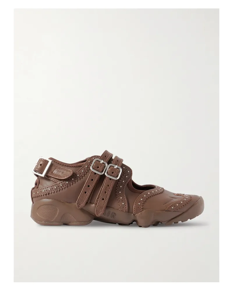 Nike Air Rift Sneakers Aus Leder Mit Geteilter Kappe Und Verzierungen - Braun Braun