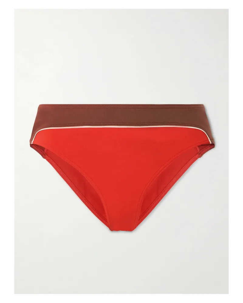 Eres Match Bikini-höschen In Colour-block-optik - Rot Rot