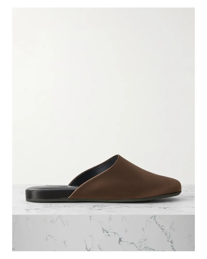 Ancient Greek Sandals The Slipper Clogs Aus Satin - Braun Braun