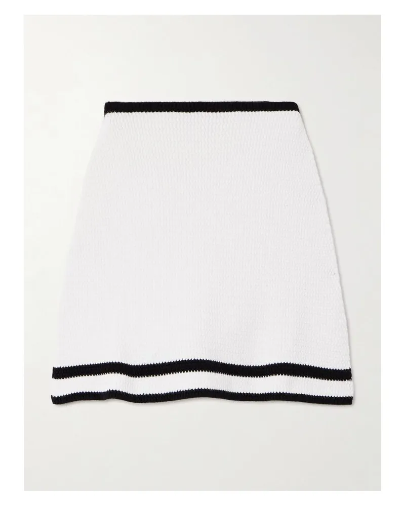 Nina Ricci Minirock Aus Einer Baumwollmischung Mit Streifen - Ecru Ecru