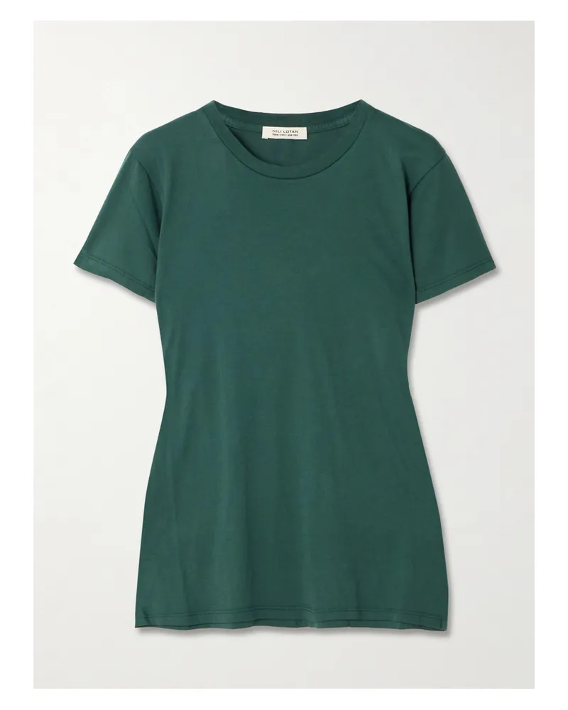 Nili Lotan Lana Cotton-jersey T-shirt - Green Green