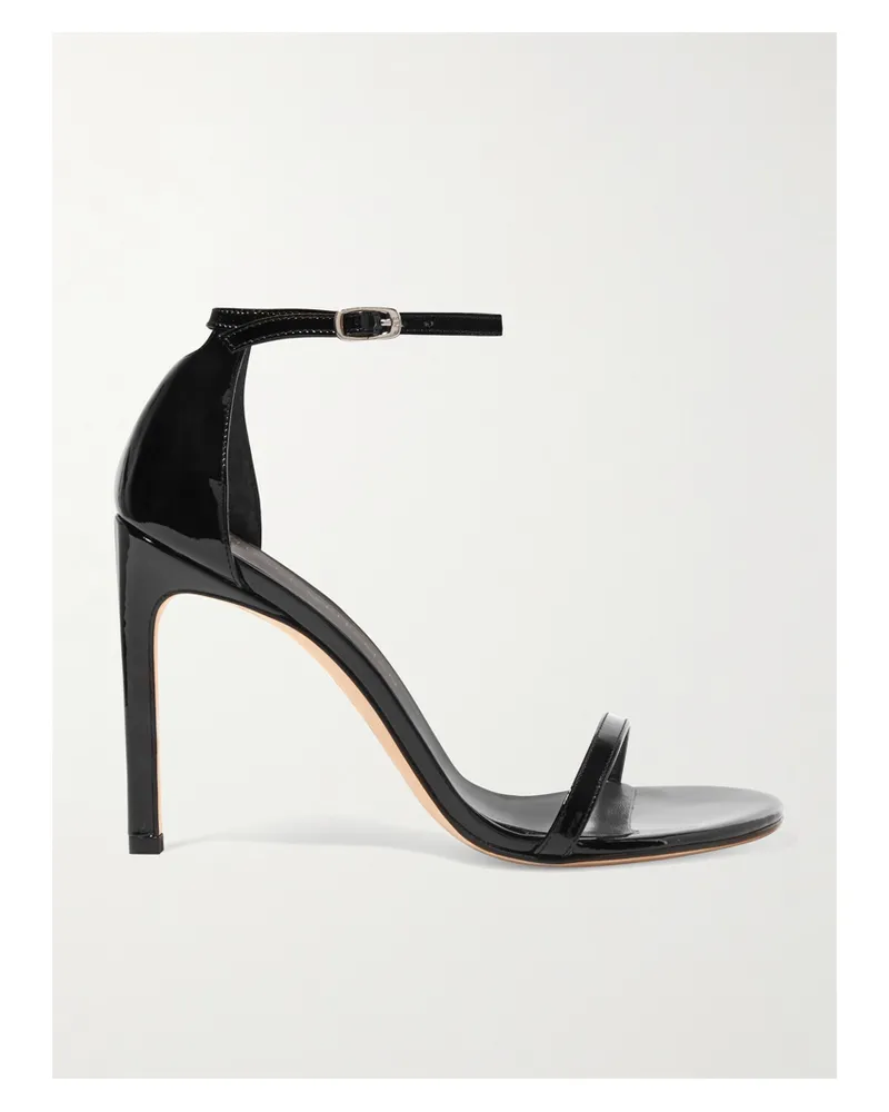 Stuart Weitzman Nudistsong Sandalen Aus Lackleder - Schwarz Schwarz