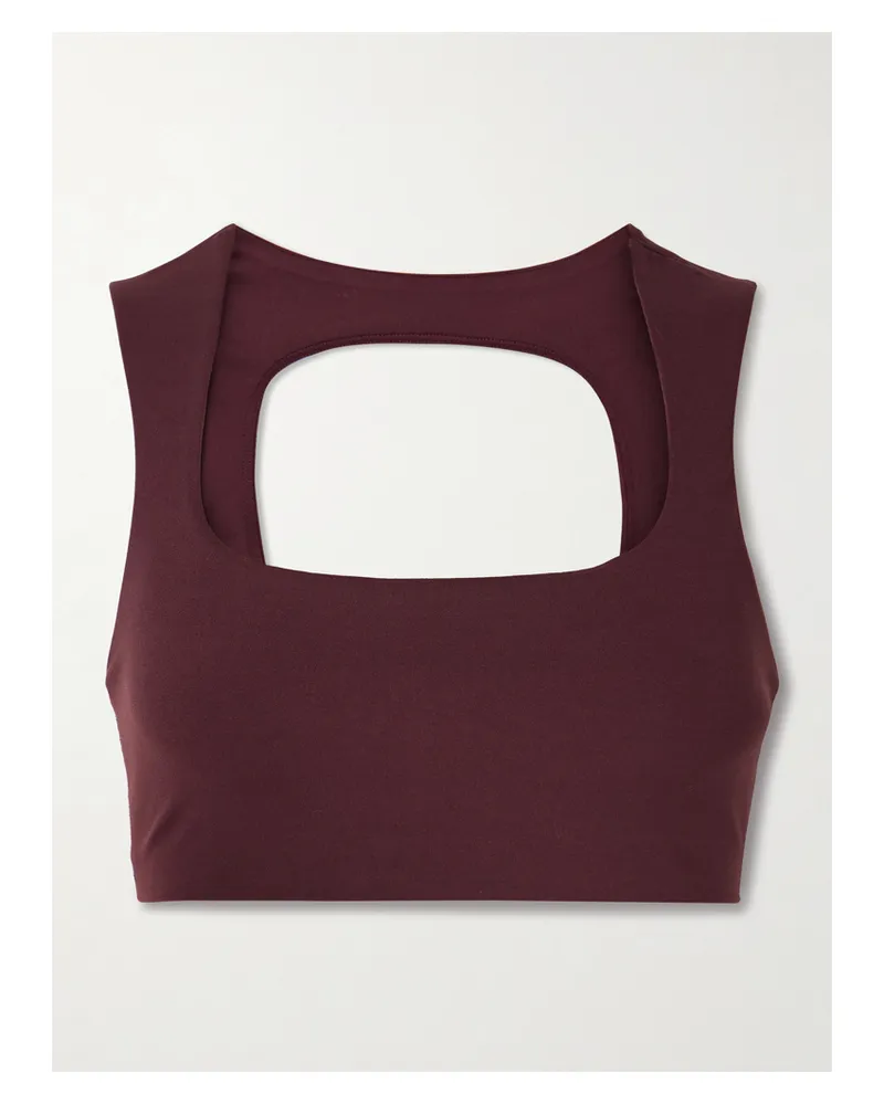 Nike Zenvy Sport-bh Aus Dri-fit-infinasoft-material Mit Cut-out - Burgunder Burgunder