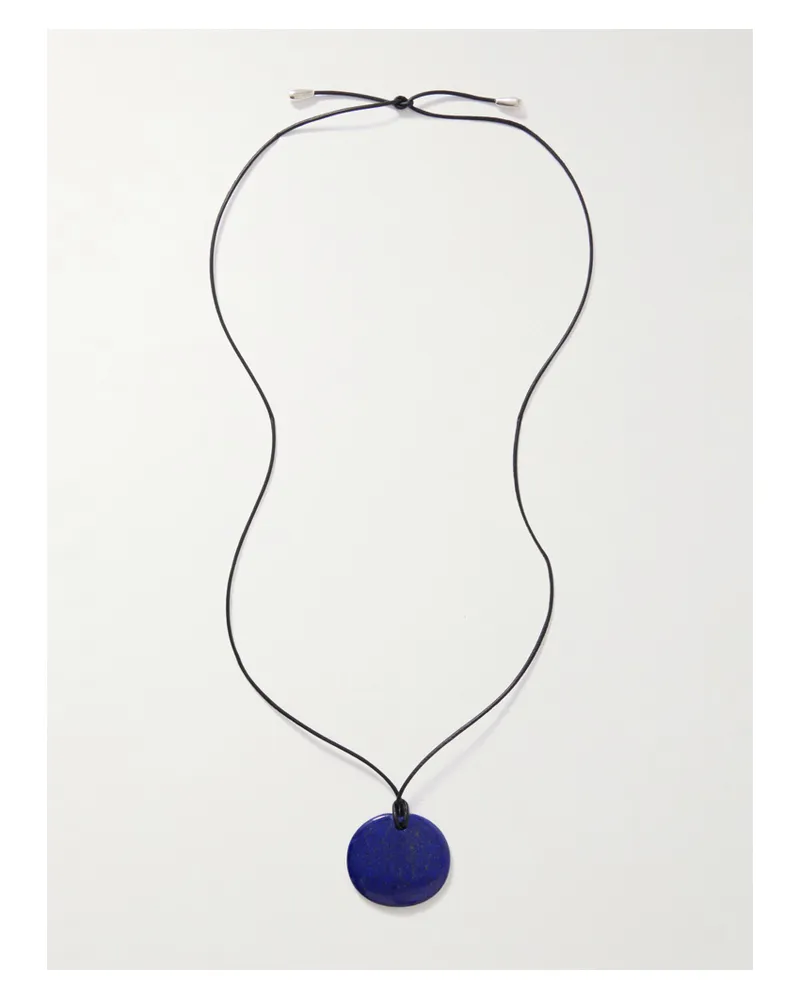 Sophie Buhai Full Moon Kette Aus Kordel Mit Lapislazuli Und Silberfarbenen Details - Blau Blau