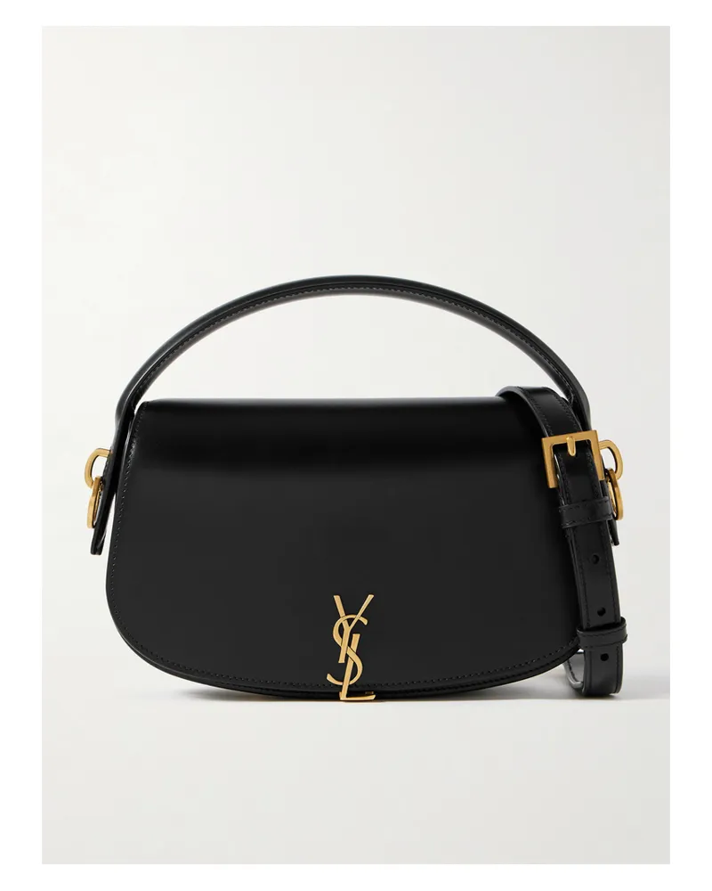 Saint Laurent Voltaire Embellished Leather Tote - Black Black