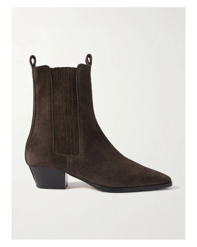 aeyde Agata Ankle Boots Aus Veloursleder - Braun Braun