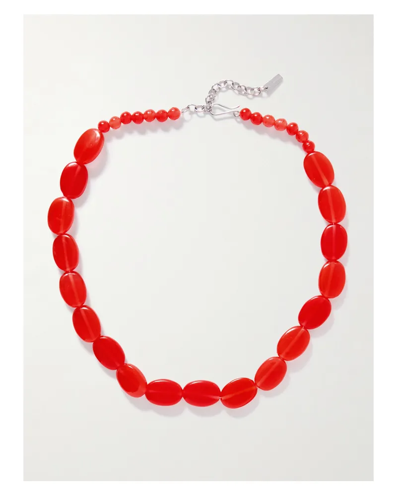 Completedworks Kette Mit Achaten Und Rhodinierten Details - Rot Rot