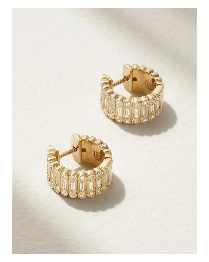 Sydney Evan Creolen Aus 14 Karat Gold Mit Diamanten Gold