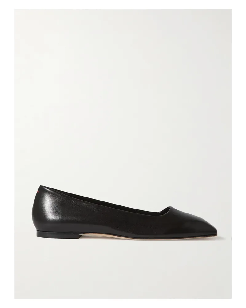 aeyde Ida Leather Ballet Flats - Black Black