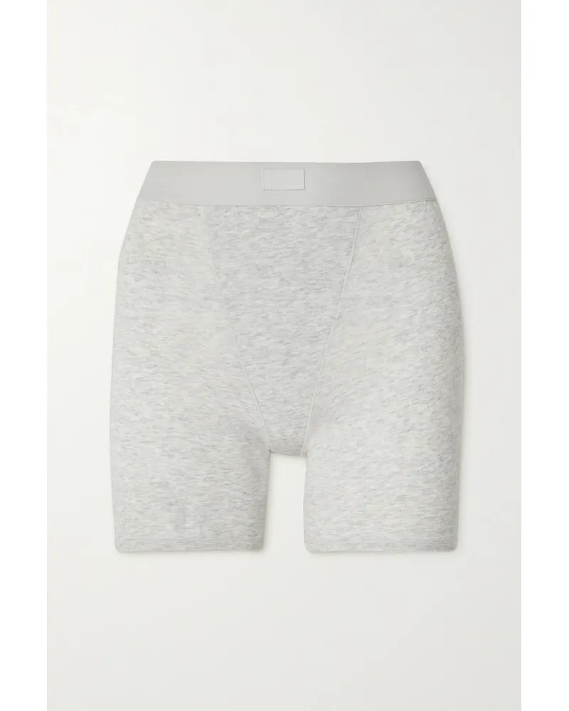 SKIMS Boyfriend Boxer – Light Heather Grey – Shorts aus Jersey aus einer Modal-baumwollmischung Grau