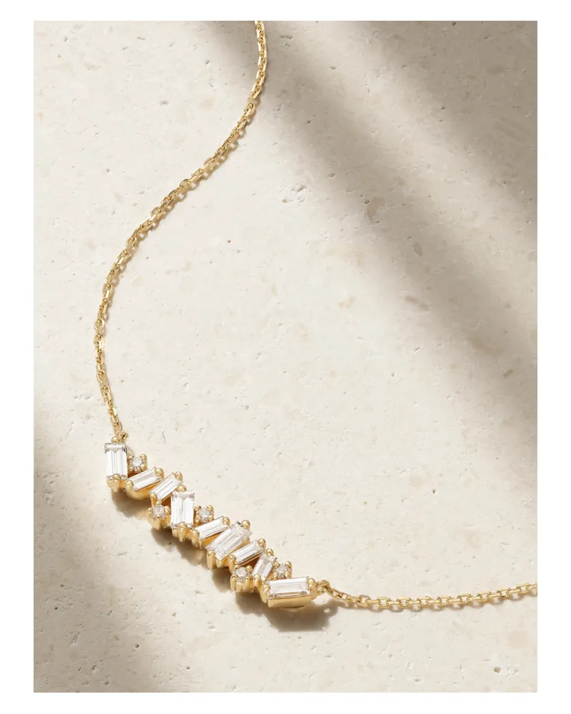 Suzanne Kalan Kette Aus 18 Karat Gold Mit Diamanten Gold