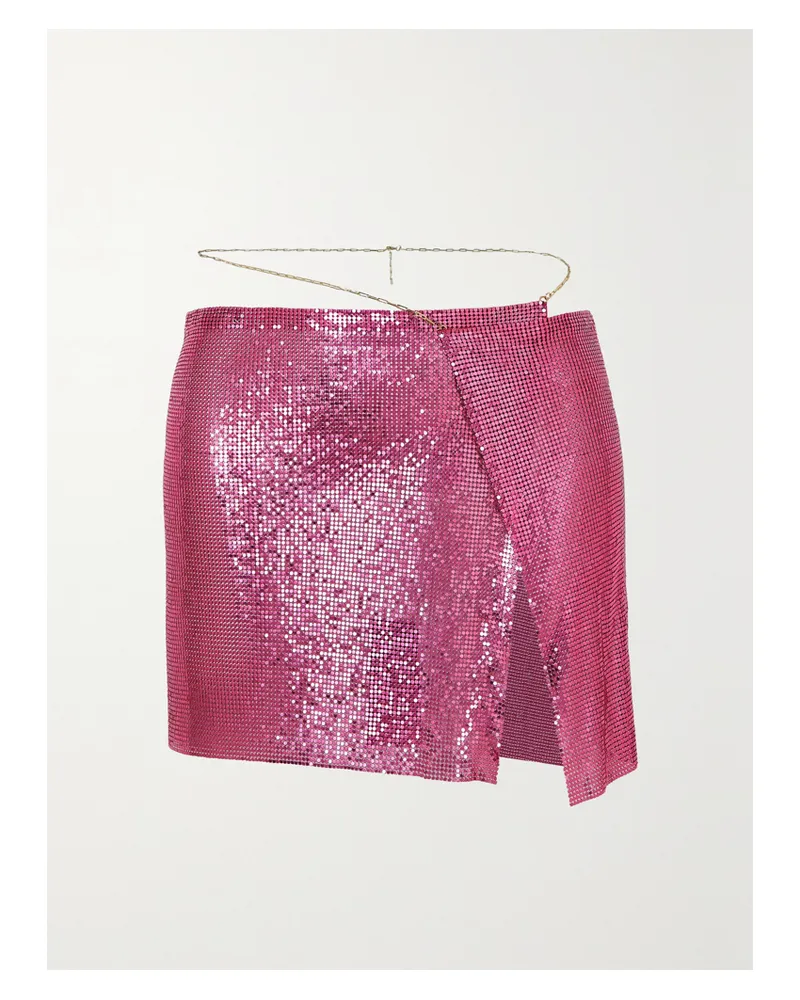 Rosantica Mermaid Minirock Aus Metall-mesh - Pink Pink