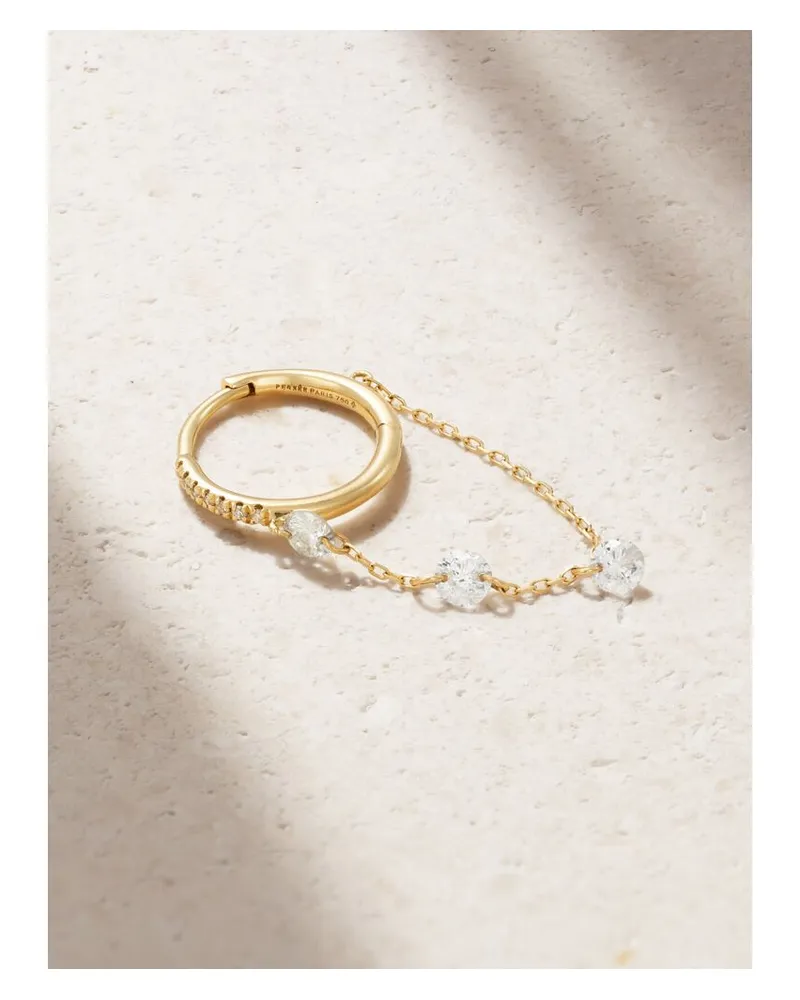 PERSEE Einzelner Ohrring Aus 18 Karat Gold Mit Diamanten Gold
