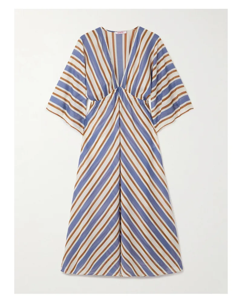 Eres Sailor Summer Kaftan Aus Baumwoll-voile Mit Streifen - Blau Blau