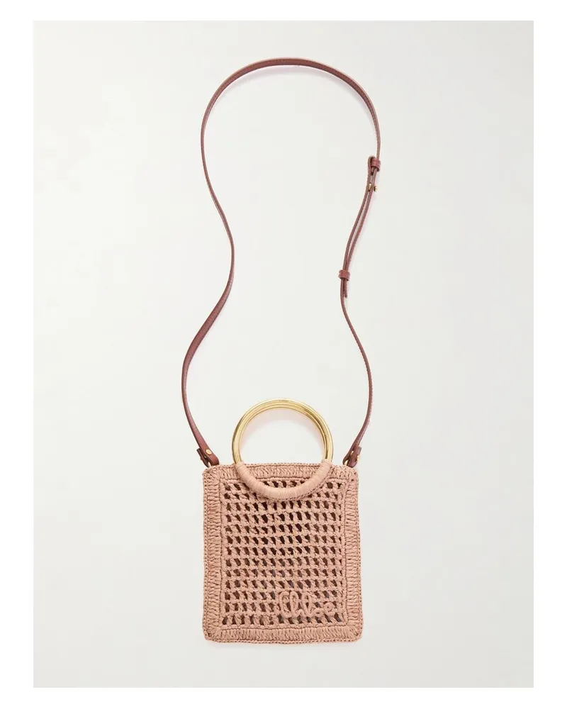 Chloé Summer Banana Kleine Tote Aus Geflochtenem Raffiabast Mit Lederbesätzen - Neutral Neutral