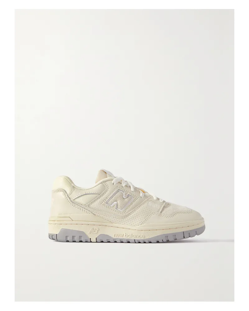 New Balance 550 Sneakers Aus Leder Mit Veloursleder- Und Mesh-besätzen - Weiß Weiß