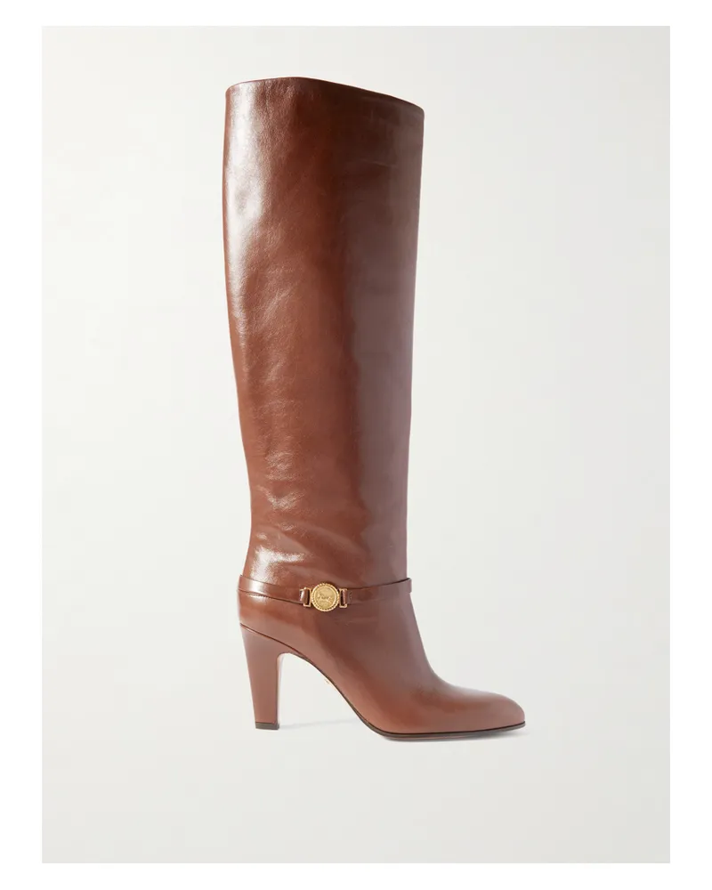 Chloé Eve Leather Knee Boots - Brown Brown