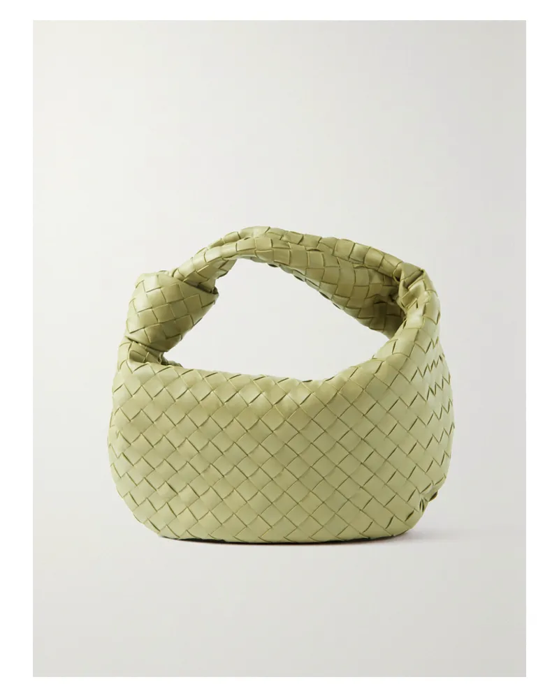 Bottega Veneta Small Jodie Knotted Intrecciato Leather Tote - Green Green