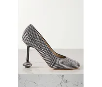 Toy Pumps Aus Veloursleder Mit Kristallen - Schwarz