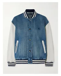 Ralph Lauren Bomberjacke aus Denim Und Popeline Blau