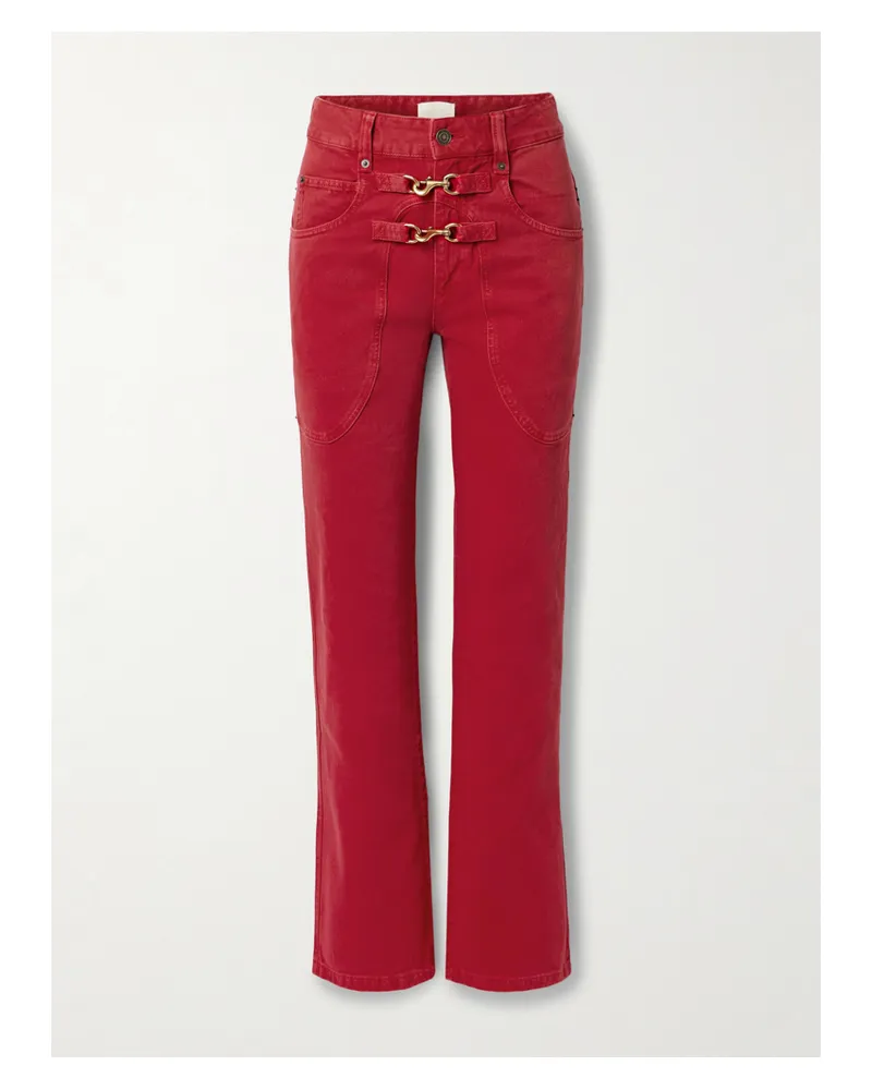 Isabel Marant Brinley Hoch Sitzende Jeans Mit Geradem Bein Und Verzierungen - Rot Rot