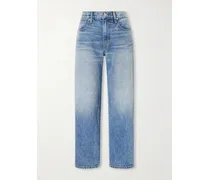 Hunter Cropped Mid-rise Straight-leg Jeans - Blue