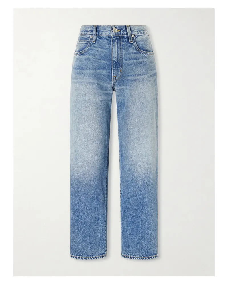 SLVRLAKE Hunter Cropped Mid-rise Straight-leg Jeans - Blue Blue