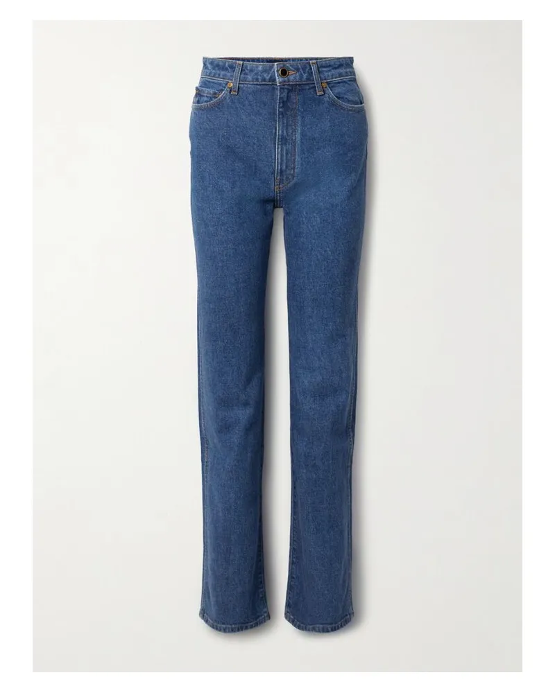 KHAITE Danielle Hoch Sitzende Jeans Mit Schmalem Bein - Blau Blau