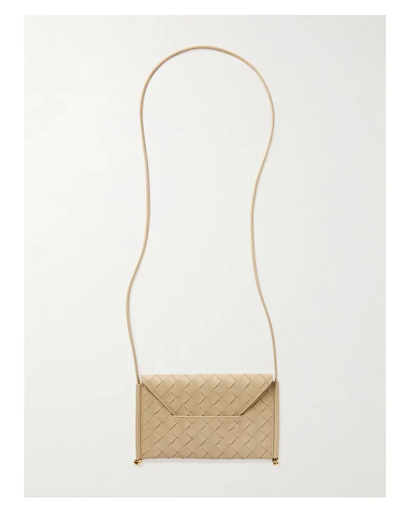 Bottega Veneta Schultertasche Aus Intrecciato-leder Mit Verzierungen - Ecru Ecru