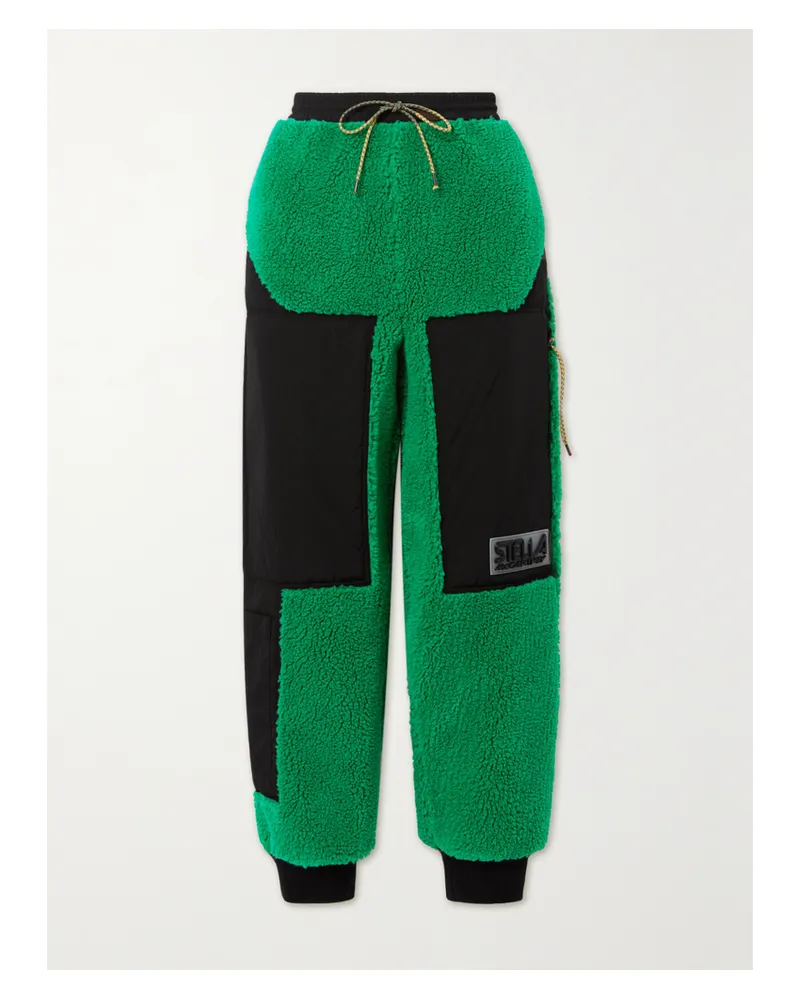Stella McCartney Net Sustain Kara Jogginghose Aus Recyceltem Shearling-imitat Und Shell - Grün Grün