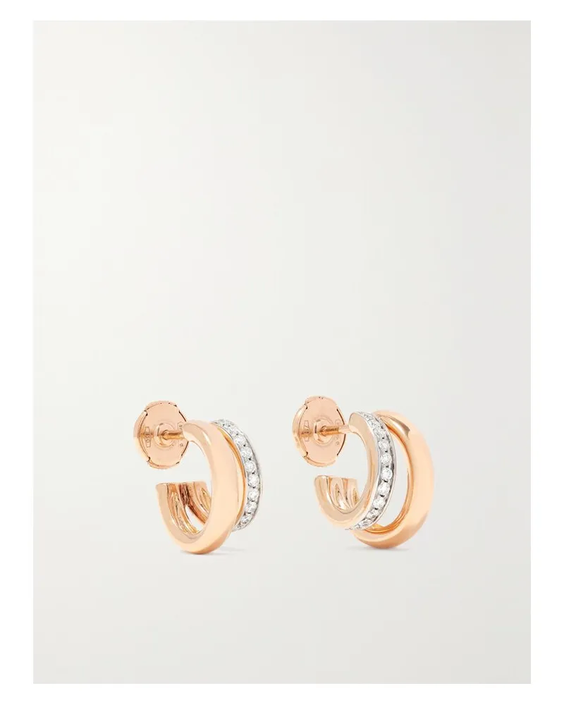 Pomellato Together Creolen Aus 18 Karat Roségold Mit Diamanten Gold