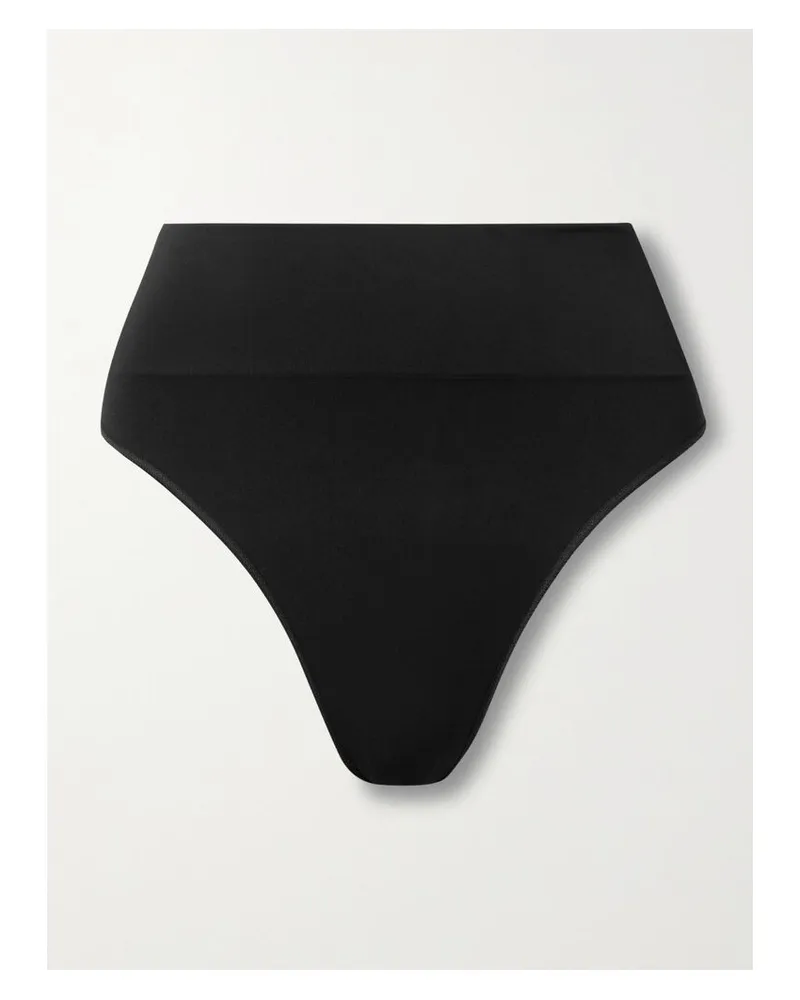 Spanx Ecocare String Aus Stretch-material - Schwarz Schwarz