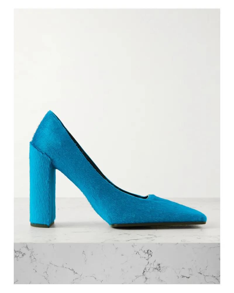 Alaïa 90 Calf Hair Pumps - Blue Blue