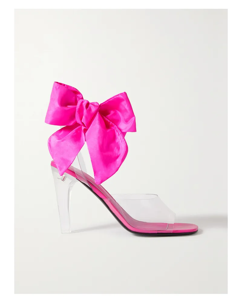 Valentino Garavani Party 100 Sandalen Aus Pvc Mit Taftbesätzen Und Schleife - Pink Pink