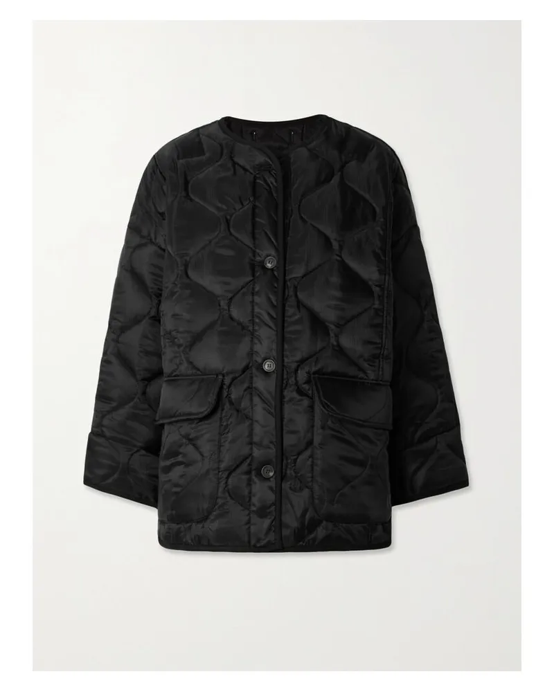 FRANKIE Shop Steppjacke Aus Wattiertem Ripstop - Schwarz Schwarz