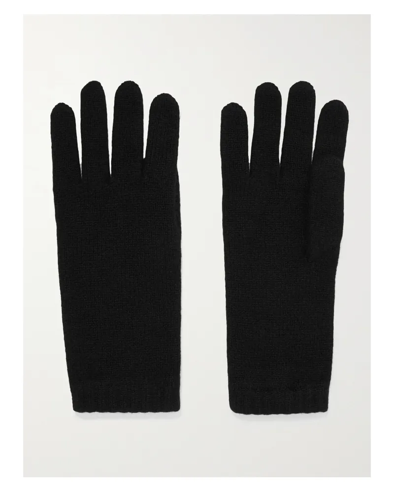 Johnstons of Elgin Cashmere Gloves - Black Black