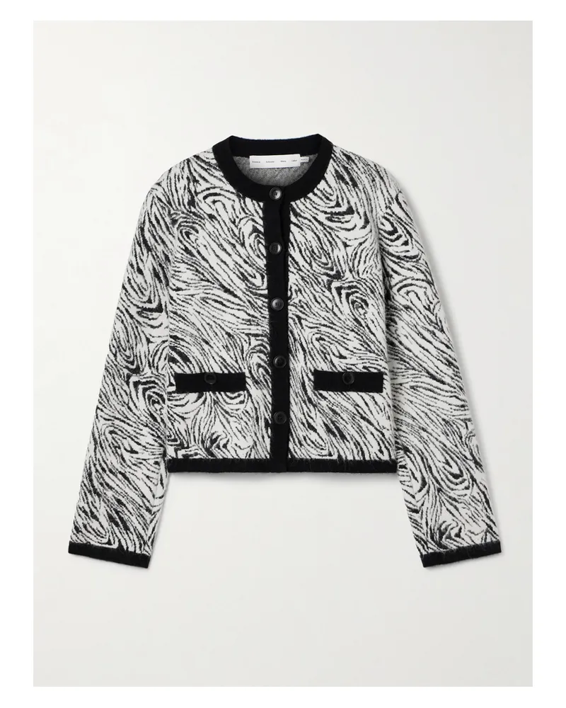 Proenza Schouler Amina Cardigan Aus Gebürstetem Jacquard-strick - Mehrfarbig Mehrfarbig
