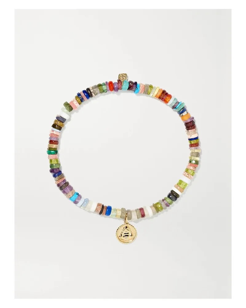 Sydney Evan Armband Mit Mehreren Steinen Und Details Aus 14 Karat Gold Gold