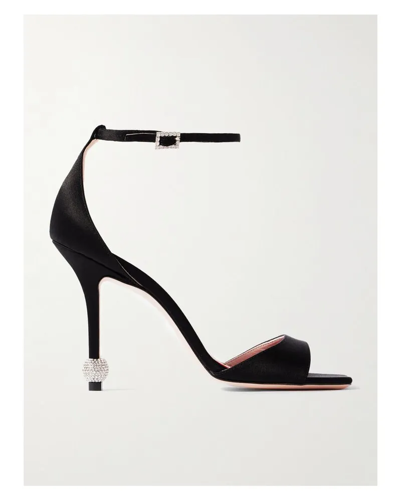 Roger Vivier Marlene 100 Sandalen Aus Satin Mit Kristallen - Schwarz Schwarz