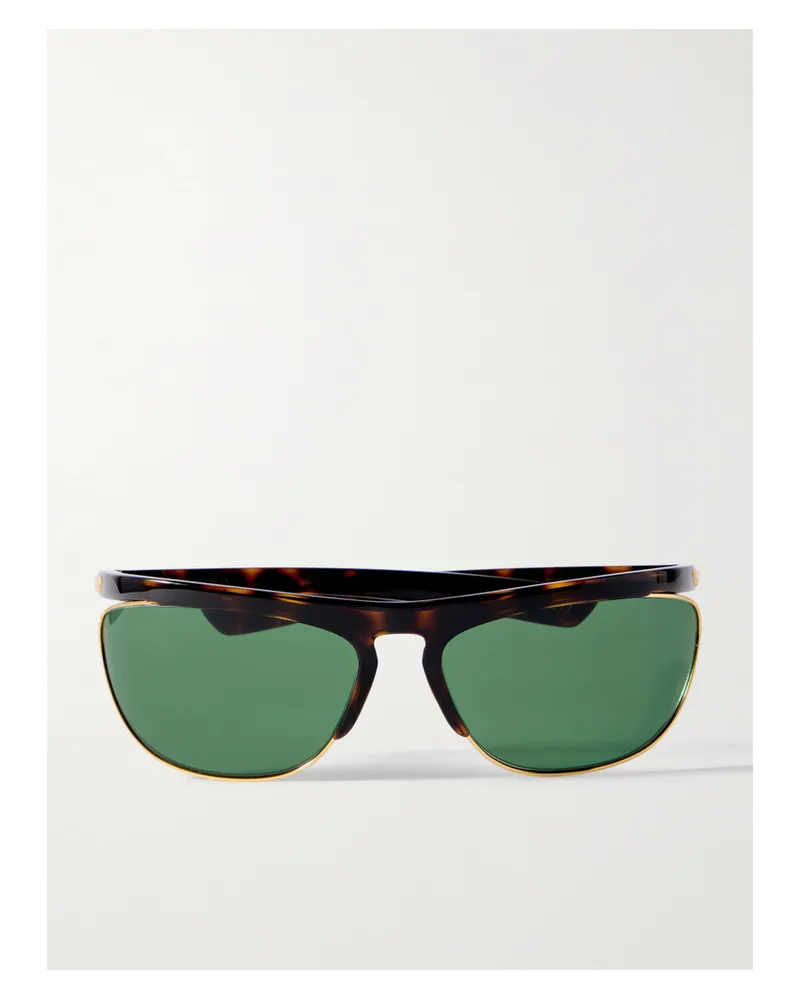 Bottega Veneta Cat-eye Tortoiseshell Acetate And Gold-tone Sunglasses - Brown Brown