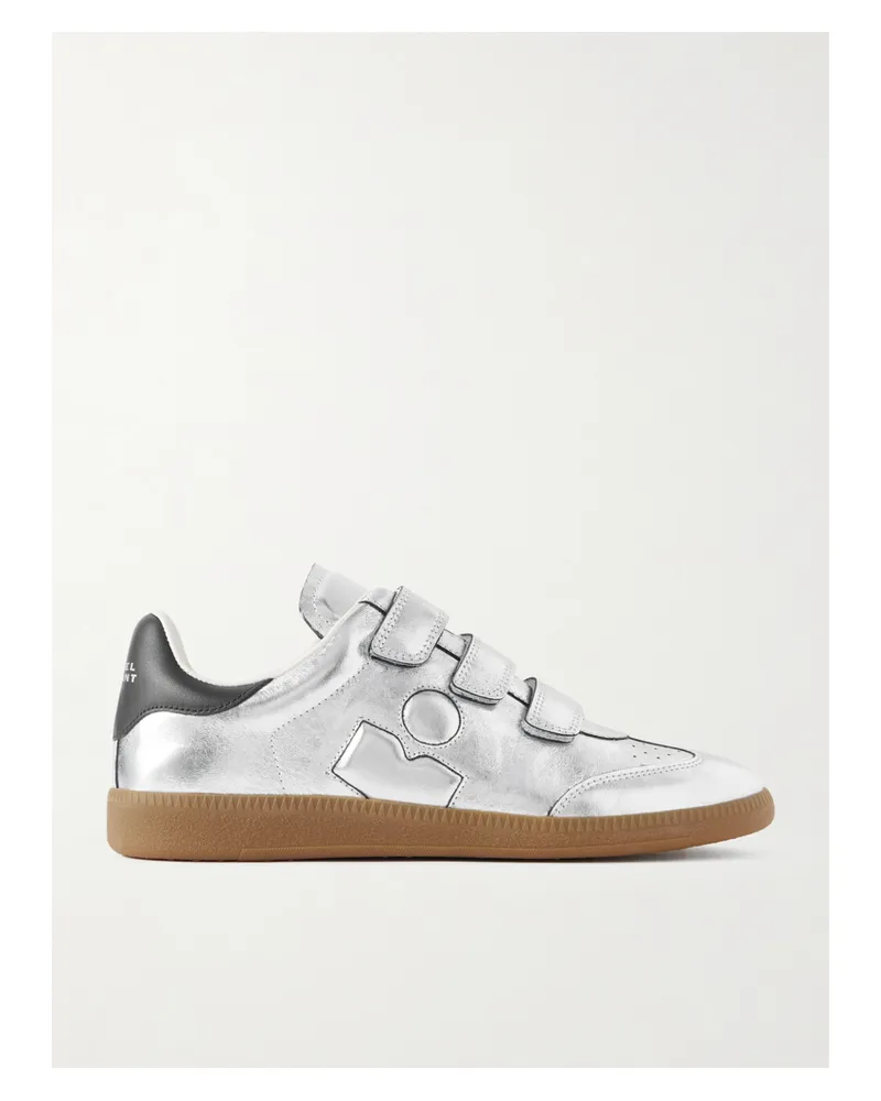 Isabel Marant Beth Sneakers Aus Leder In Metallic-optik - Silber Silber
