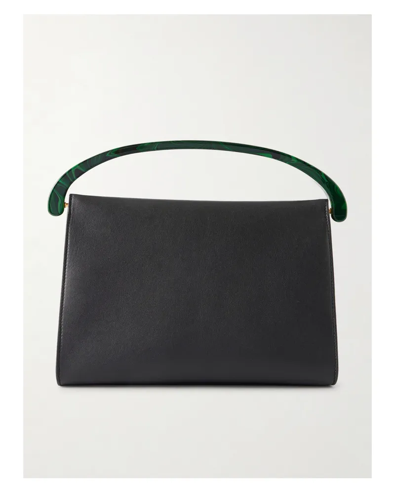 Dries van Noten Leather Shoulder Bag - Black Black