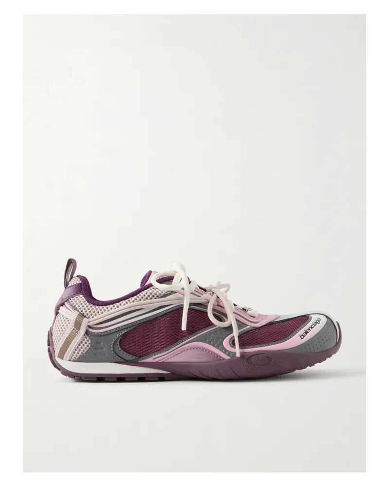 Balenciaga Radar Gradient Rubber-trimmed Mesh Sneakers - Purple Purple