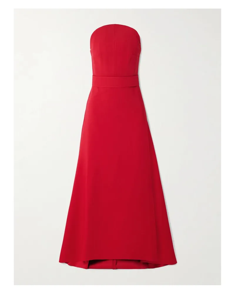 Solace London Ember Maxikleid Aus Crêpe Mit Gürtel - Rot Rot