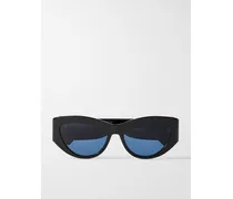 Diortribales B1l Oversized-sonnenbrille Mit D-rahmen Aus Azetat Mit Verzierungen - Schwarz