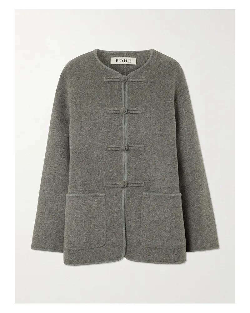 Róhe Jacke Aus Einer Woll-kaschmirmischung - Grau Grau