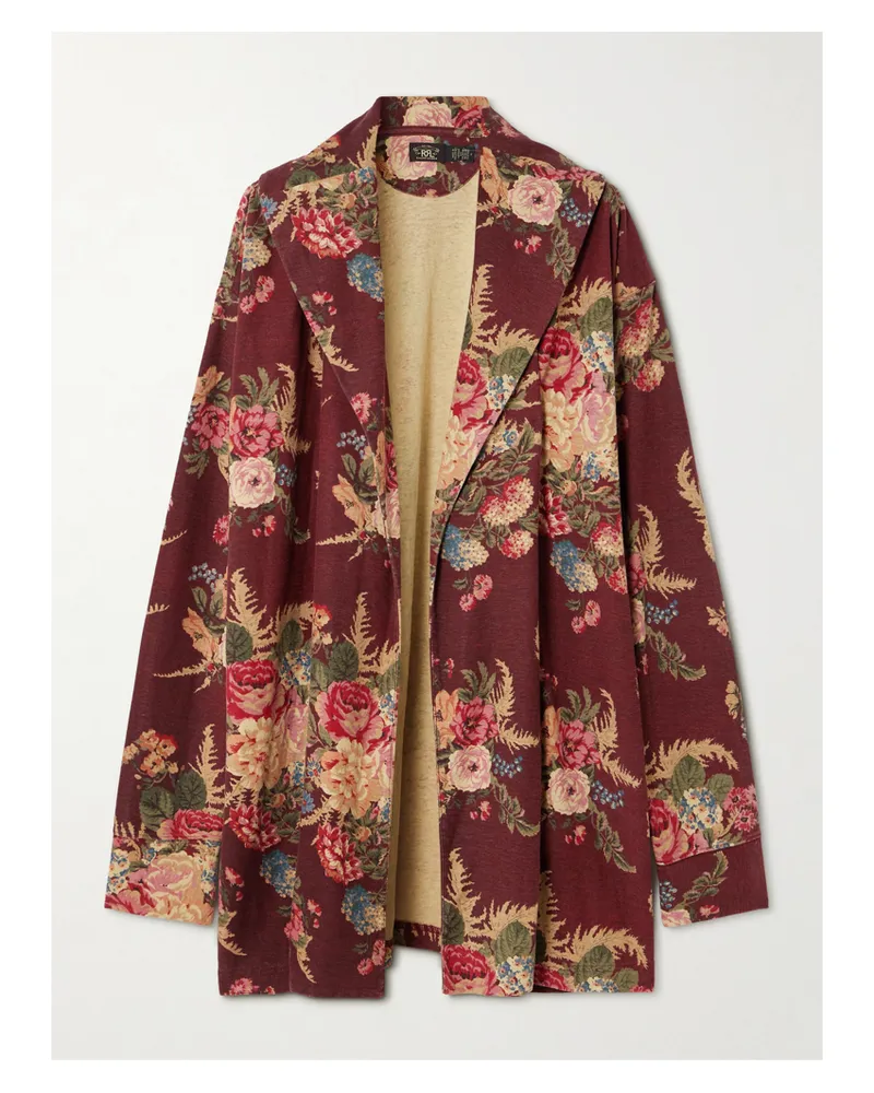 RRL Maeve Cardigan Aus Einer Leinen-baumwollmischung Mit Blumenprint - Mehrfarbig Mehrfarbig