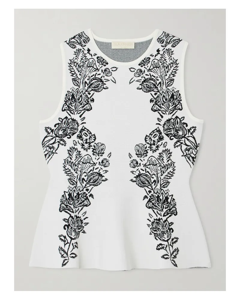 Ulla Johnson Vanna Oberteil Aus Jacquard-strick - Elfenbein Elfenbein